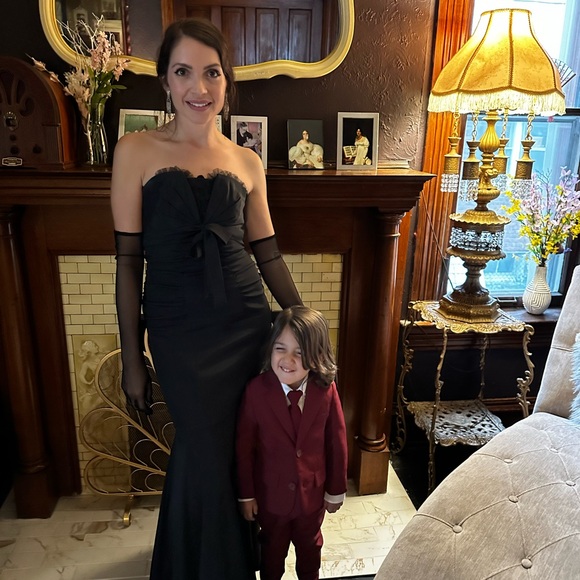 Y2K Caché black formal mermaid gown size 2 - Picture 6 of 8